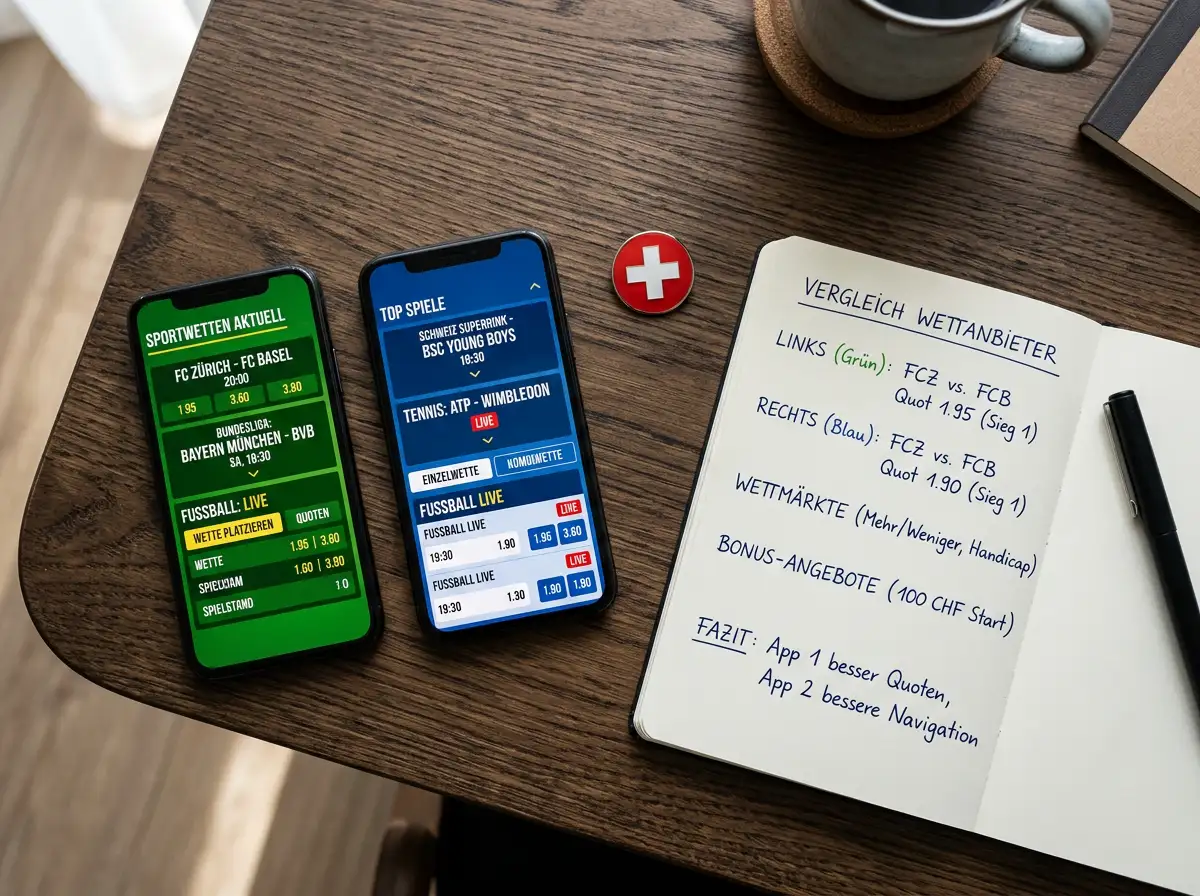 Schweizer Sportwetten-Anbieter im Vergleich - legale und nicht lizenzierte Optionen